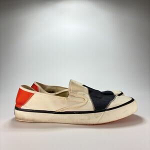 Sperry Crest Twin Gore Bionic Slip On Red Blue White Shoes Nautical Mens Size 11